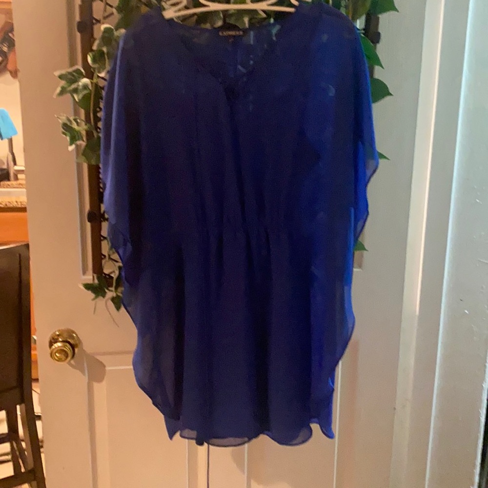 Blue cover up dress